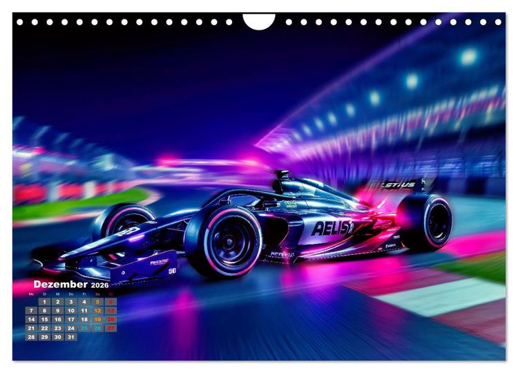 Produktbild: Formel E futuristisch (Wandkalender 2026 DIN A4 quer), CALVENDO Monatskalender