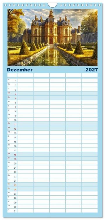 Produktbild: Familienplaner 2027 - Pl&auml;tze zum Tr&auml;umen mit 5 Spalten (Wandkalender, 21 x 45 cm) CALVENDO