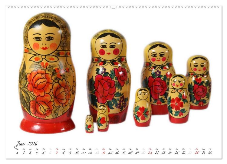 Produktbild: Matroschkas (Wandkalender 2026 DIN A2 quer), CALVENDO Monatskalender