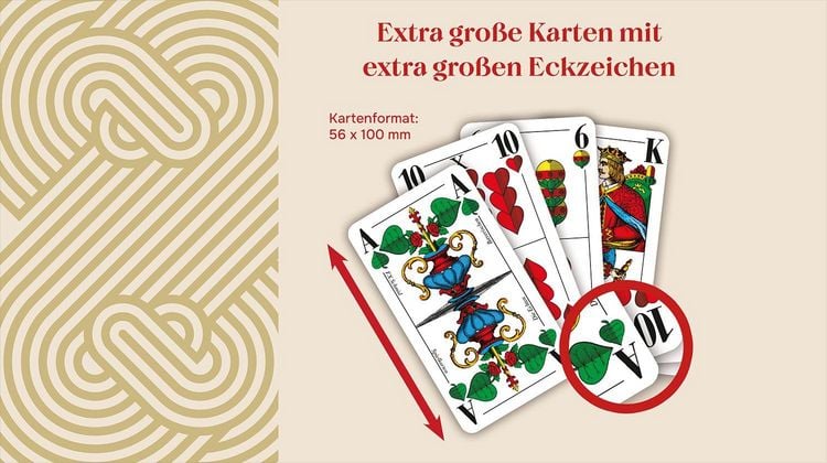Produktbild: ASS - Schafkopf, gro&szlig;e Eckzeichen, bayrisches Bild
