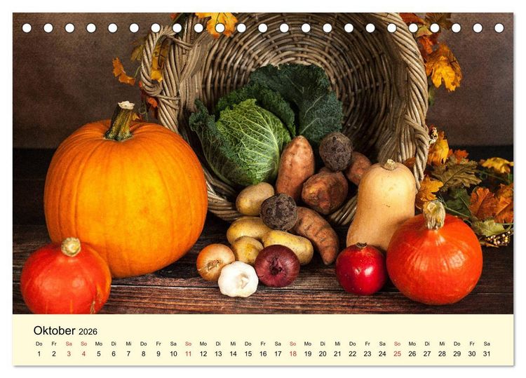 Produktbild: Geliebte Landk&uuml;che. Anbauen, ernten und frohlocken! (Tischkalender 2026 DIN A5 quer), CALVENDO Monatskalender