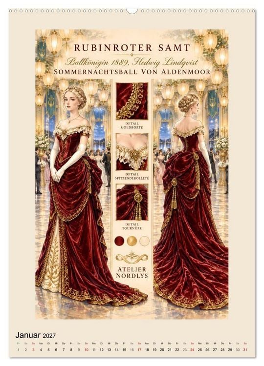 Produktbild: Die Ballk&ouml;niginnen von Aldenmoor (Wandkalender 2027 DIN A2 hoch), CALVENDO Monatskalender