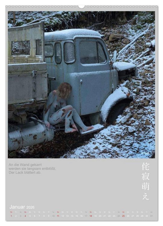 Produktbild: wabi sabi moe - hinrei&szlig;end vergammelt erotisch - Akt/Bodypainting (Wandkalender 2026 DIN A2 hoch), CALVENDO Monatskalender