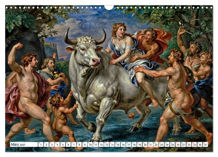 Produktbild: Mythologische Geschichten in barocker Pracht (Wandkalender 2027 DIN A3 quer), CALVENDO Monatskalender