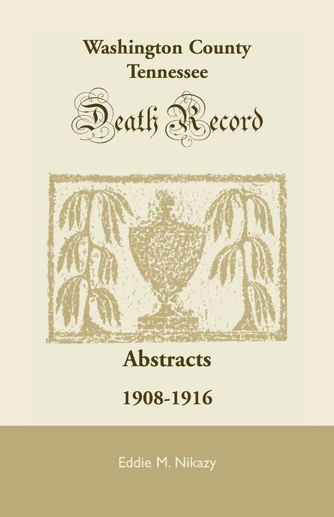 Produktbild: Washington County, Tennessee Death Record Abstracts