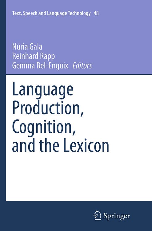 Produktbild: Language Production, Cognition, and the Lexicon
