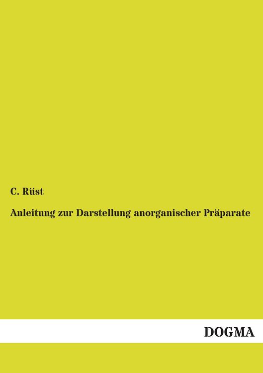 Produktbild: Anleitung zur Darstellung anorganischer Pr&auml;parate