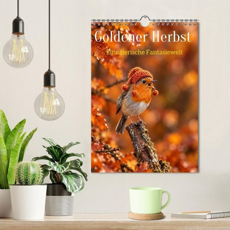 Produktbild: Goldener Herbst Eine tierische Fantasiewelt (Wandkalender 2027 DIN A4 hoch), CALVENDO Monatskalender