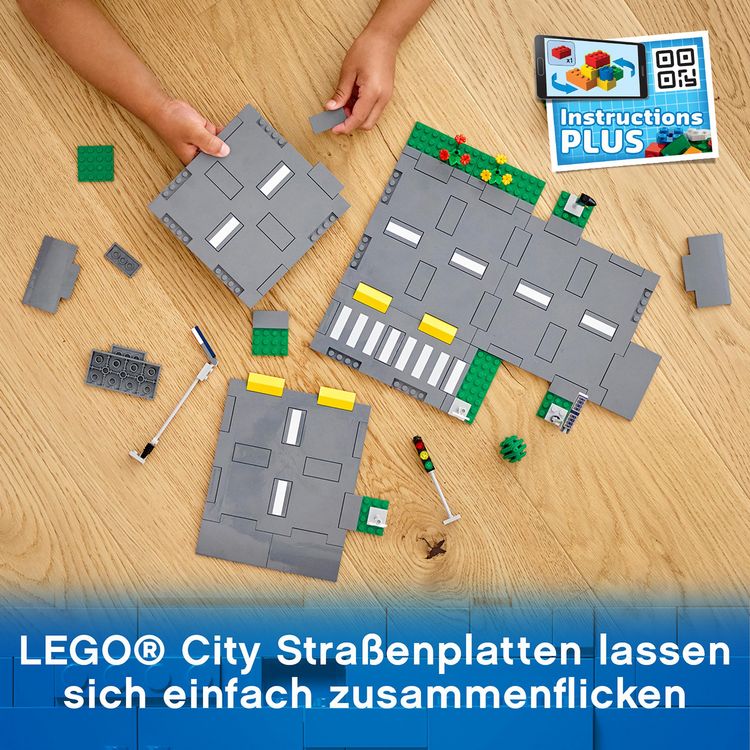 Produktbild: LEGO City 60304 Stra&szlig;enkreuzung mit Ampeln, im Dunkeln leuchtende Steine