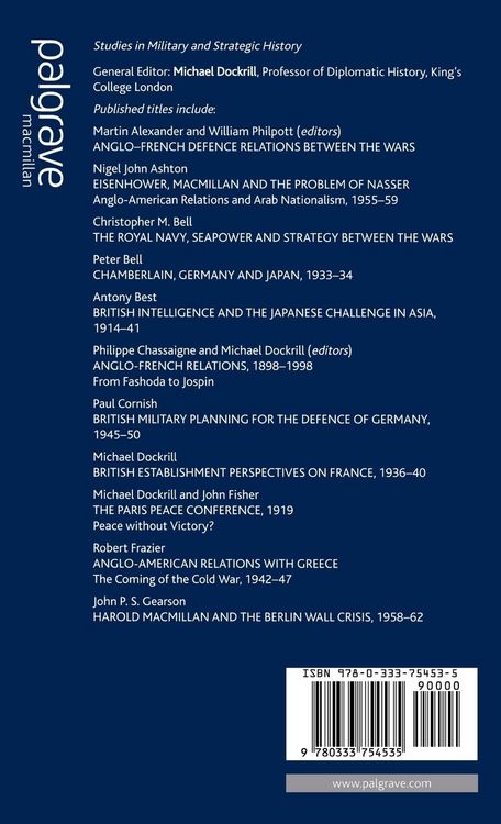 Produktbild: Anglo-French Defence Relations Between the Wars