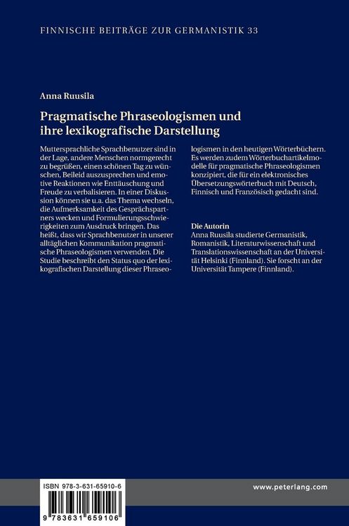 Produktbild: Pragmatische Phraseologismen und ihre lexikografische Darstellung