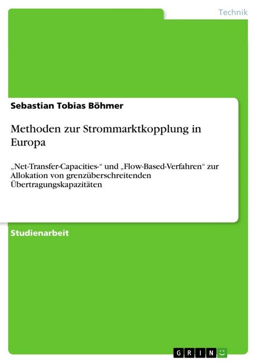 Produktbild: Methoden zur Strommarktkopplung in Europa