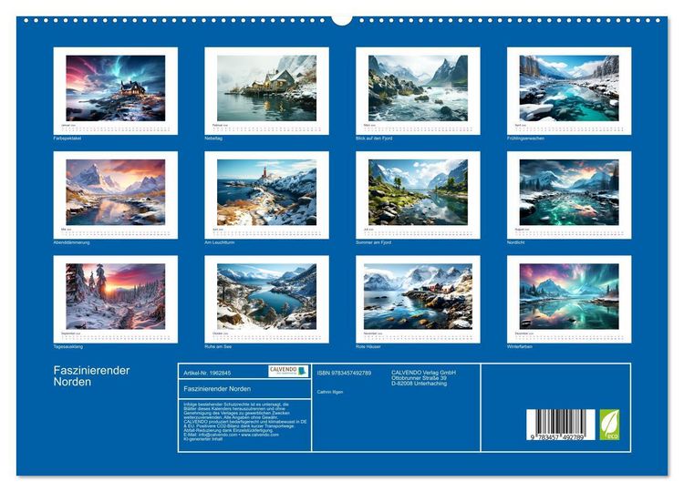Produktbild: Faszinierender Norden (hochwertiger Premium Wandkalender 2026 DIN A2 quer), Kunstdruck in Hochglanz