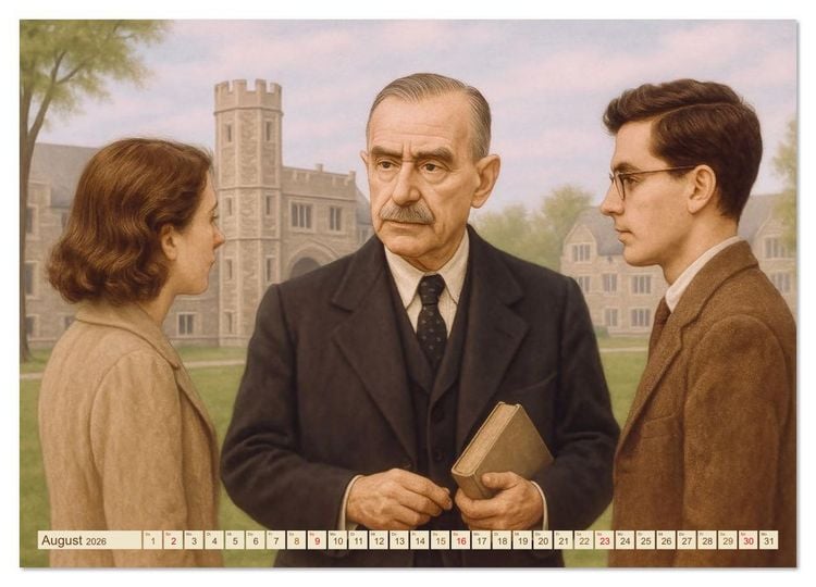 Produktbild: Thomas Mann. Sein Leben, seine Werke (Wandkalender 2026 DIN A2 quer), CALVENDO Monatskalender