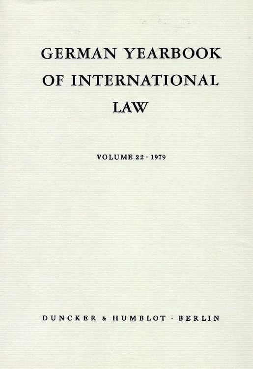 Produktbild: German Yearbook of International Law - Jahrbuch f&uuml;r Internationales Recht.