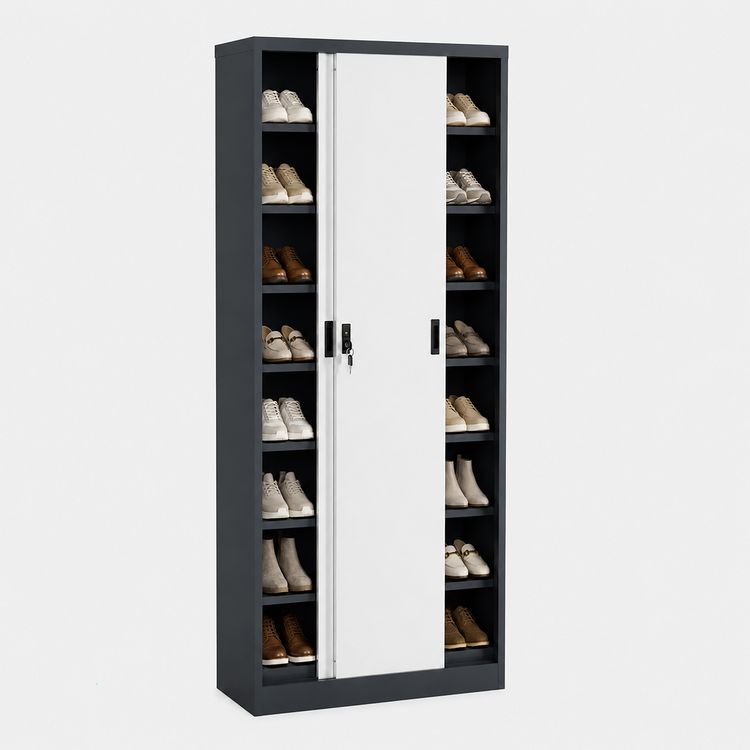 Produktbild: Stahl Schuhschrank Malivo 80 x 180 x 40 cm