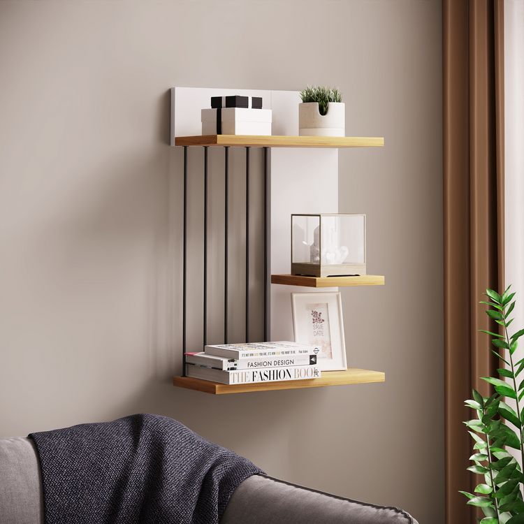 Produktbild: Holz Wandregal H&auml;ngeregal Regal Dolira M