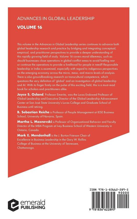 Produktbild: Advances in Global Leadership