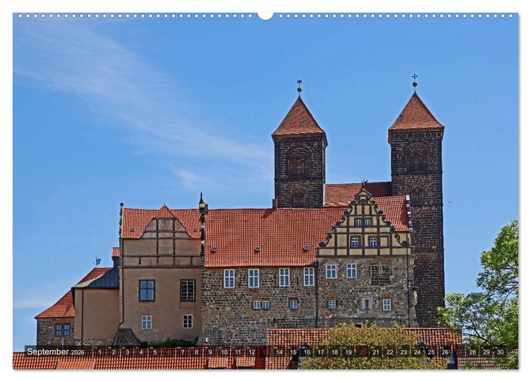 Produktbild: Stra&szlig;e der Romanik im Harz - eine Rundreise von Magdeburg in den Harz (hochwertiger Premium Wandkalender 2026 DIN A2 quer), Kunstdruck in Hochglanz