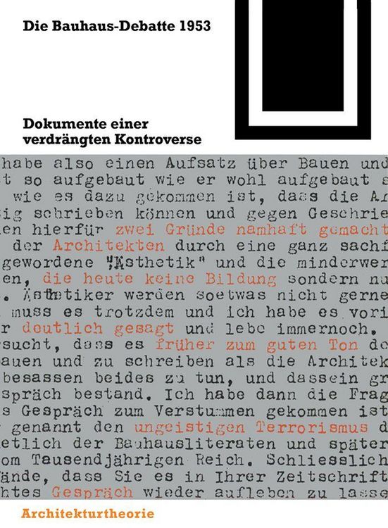 Produktbild: Die Bauhaus-Debatte 1953