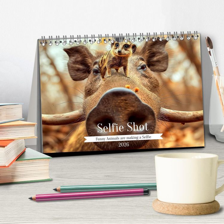 Produktbild: Selfie Shot (Desk Calendar 2026 DIN A5 landscape), CALVENDO 12 Month DeskCalendar