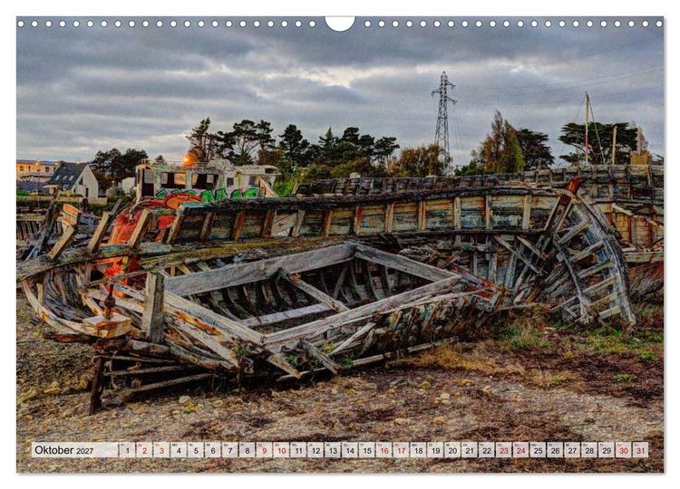 Produktbild: Cimeti&egrave;re de Bateaux de Rostellec (Wandkalender 2027 DIN A3 quer), CALVENDO Monatskalender