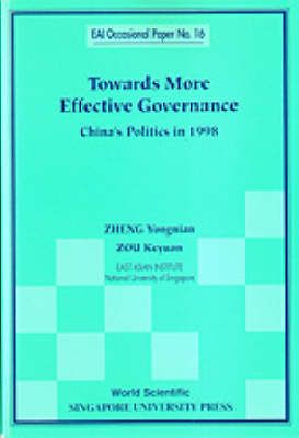 Produktbild: Towards More Effective Governance: China's Politics in 1998