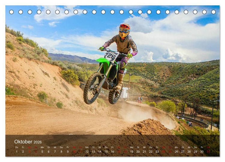 Produktbild: Motocross - Adrenalin pur (Tischkalender 2026 DIN A5 quer), CALVENDO Monatskalender