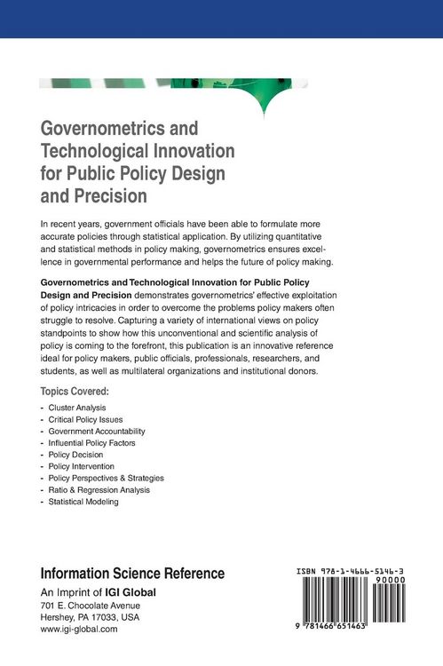 Produktbild: Governometrics and Technological Innovation for Public Policy Design and Precision