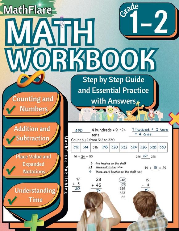Produktbild: MathFlare - Math Workbook 1st and 2nd Grade