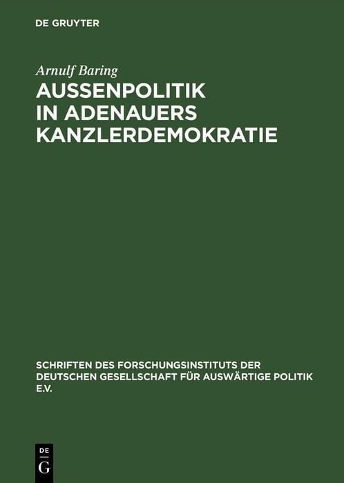 Produktbild: Außenpolitik in Adenauers Kanzlerdemokratie