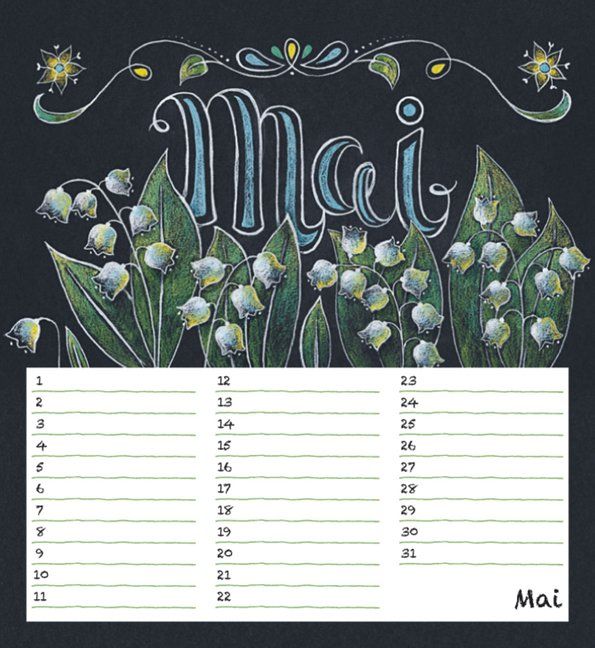 Produktbild: Geburtstagskalender Chalk Love