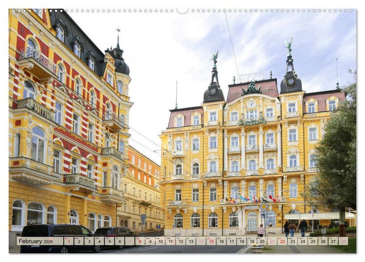 Produktbild: Famous Spas in the Czech Republic (Wall Calendar 2026 DIN A2 landscape), CALVENDO 12 Month Wall Calendar