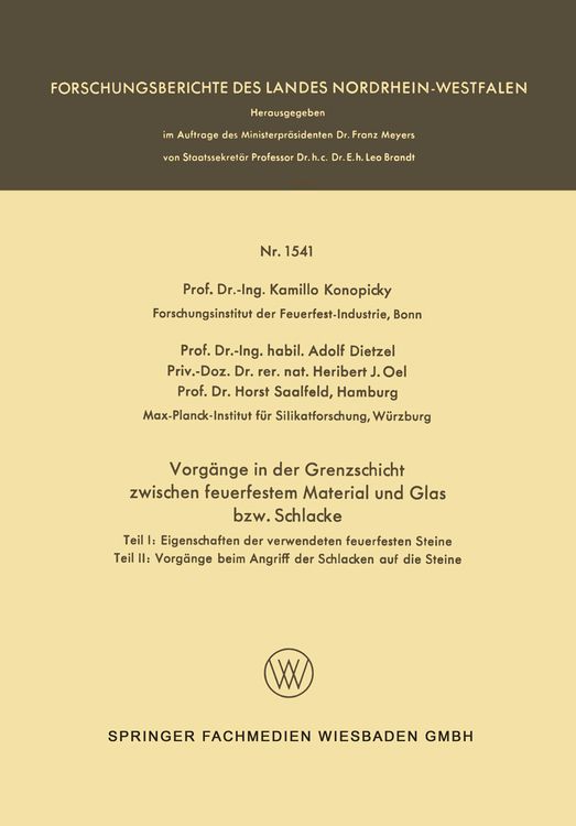 Produktbild: Vorg&auml;nge in der Grenzschicht zwischen feuerfestem Material und Glas bzw. Schlacke