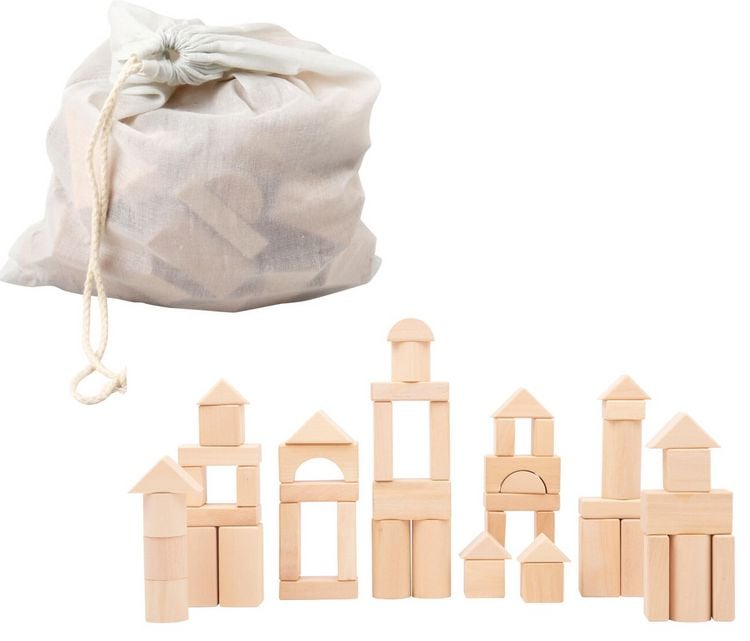Produktbild: Holzbausteine Natur 50er-Pack im Beutel