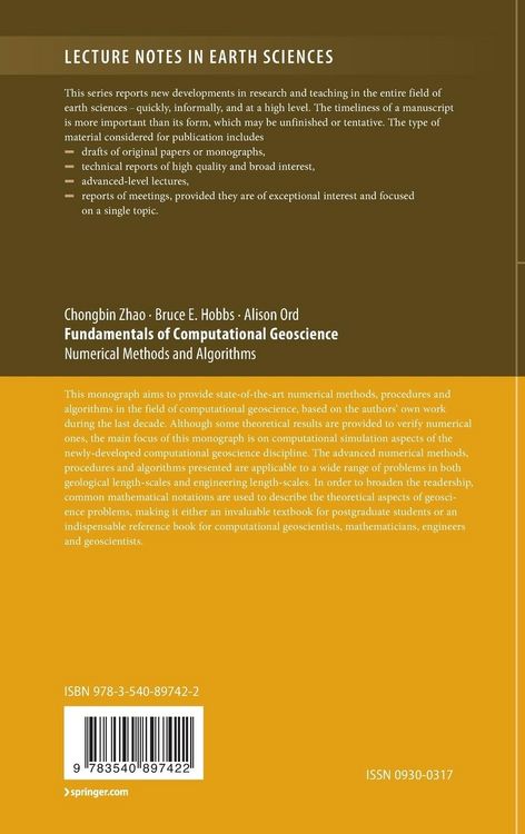 Produktbild: Fundamentals of Computational Geoscience