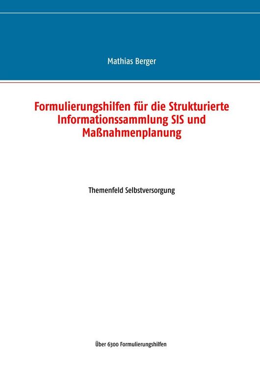 Produktbild: Formulierungshilfen f&uuml;r die Strukturierte Informationssammlung SIS und Ma&szlig;nahmenplanung
