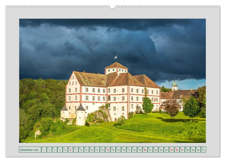 Produktbild: Schl&ouml;sser in Baden-W&uuml;rttemberg (hochwertiger Premium Wandkalender 2026 DIN A2 quer), Kunstdruck in Hochglanz