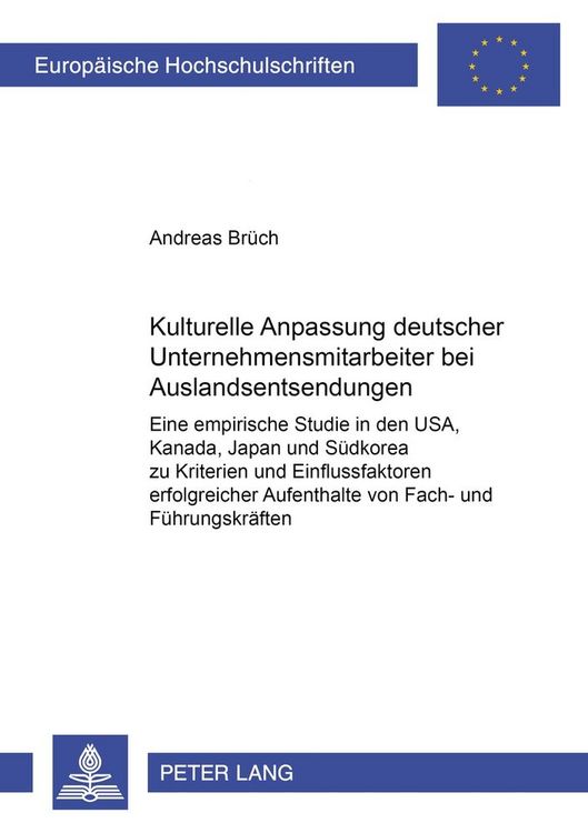 Produktbild: Kulturelle Anpassung deutscher Unternehmensmitarbeiter bei Auslandsentsendungen