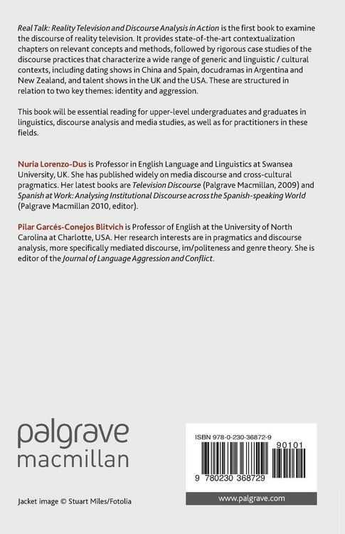 Produktbild: Real Talk: Reality Television and Discourse Analysis in Action