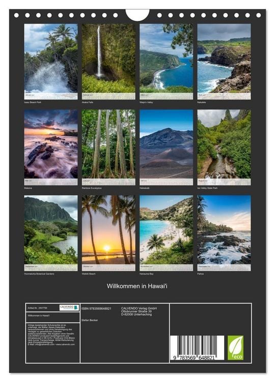 Produktbild: Willkommen in Hawai'i (Wandkalender 2027 DIN A4 hoch), CALVENDO Monatskalender