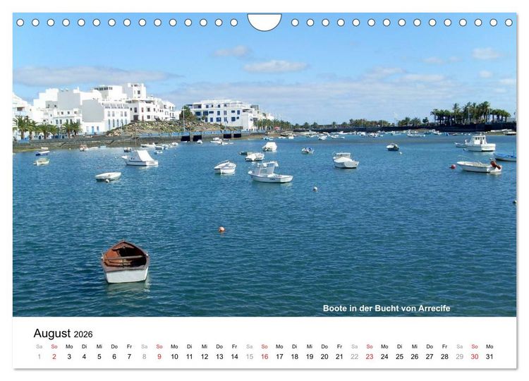 Produktbild: Die Canarischen Inseln - Lanzarote (Wandkalender 2026 DIN A4 quer), CALVENDO Monatskalender