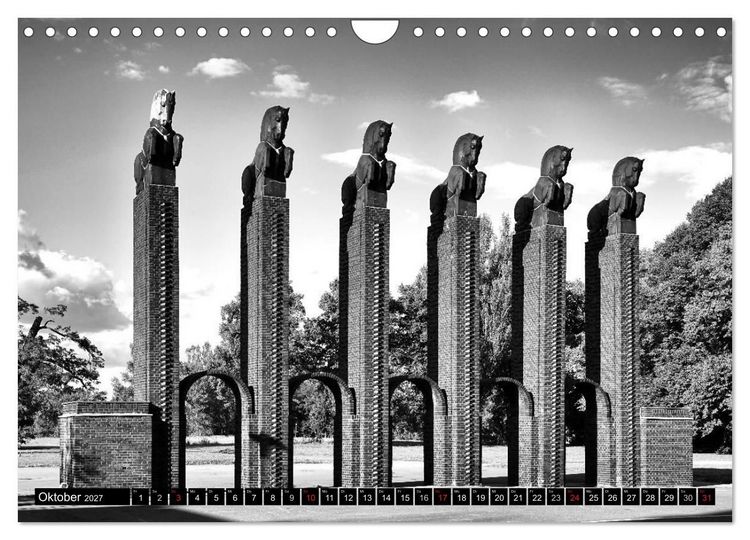 Produktbild: Magdeburg in Schwarz - Wei&szlig; (Wandkalender 2027 DIN A4 quer), CALVENDO Monatskalender