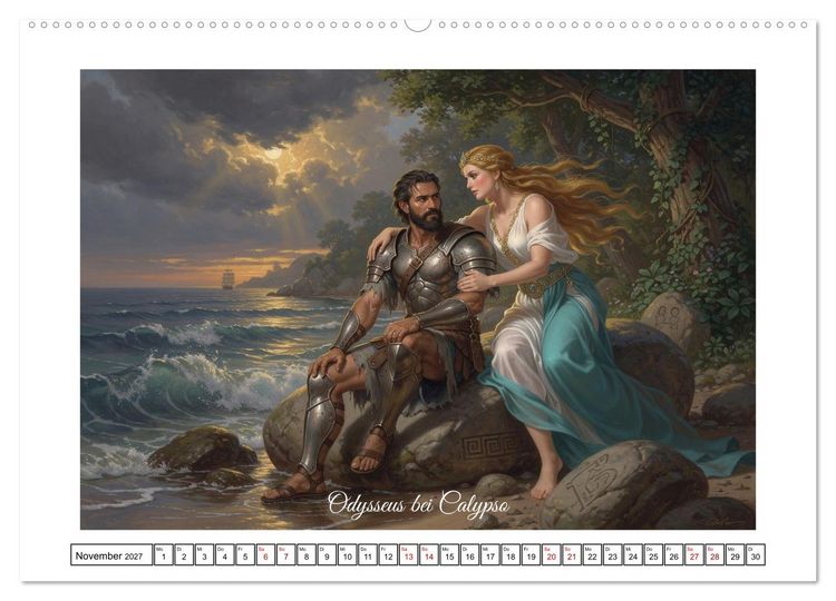 Produktbild: Die Irrfahrten des Odysseus (hochwertiger Premium Wandkalender 2027 DIN A2 quer), Kunstdruck in Hochglanz