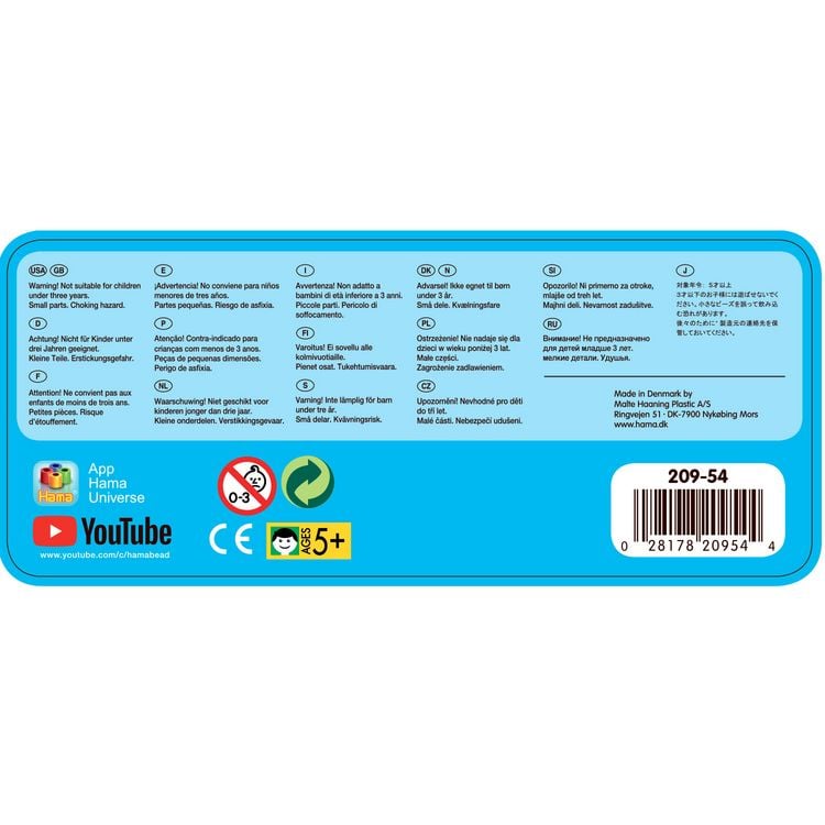 Produktbild: Hama 209-54 - Perlen, Dose mit Midi-B&uuml;gelperlen, 3000 St&uuml;ck, Glitter-Mix