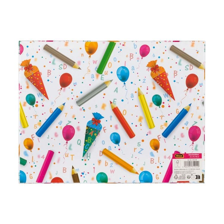 Produktbild: Idena Geschenkbox Stifte & Schult&uuml;te 31x24x18cm