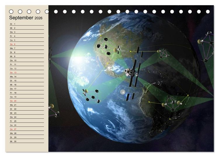 Produktbild: Raumfahrt und Weltall (Tischkalender 2026 DIN A5 quer), CALVENDO Monatskalender