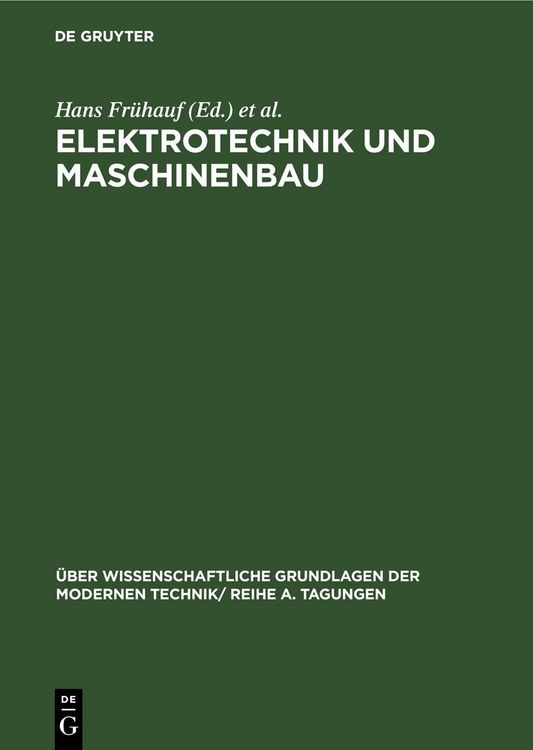 Produktbild: Elektrotechnik und Maschinenbau