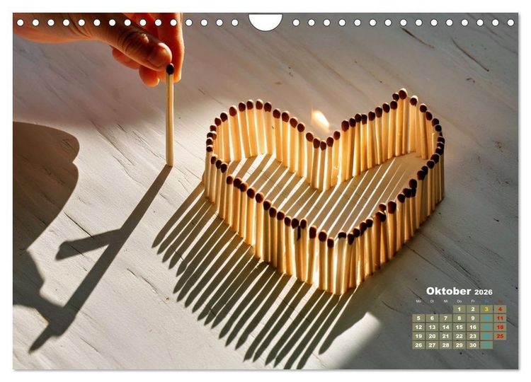 Produktbild: Sehnsucht Herzlichkeit (Wandkalender 2026 DIN A4 quer), CALVENDO Monatskalender