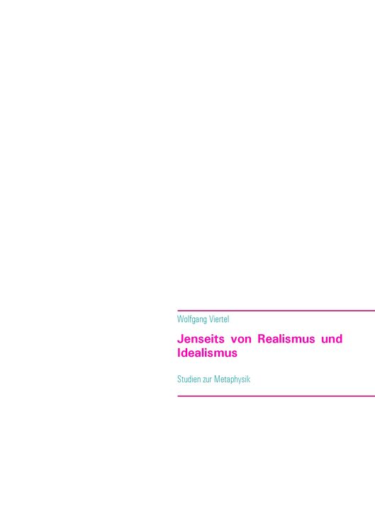 Produktbild: Jenseits von Realismus und Idealismus